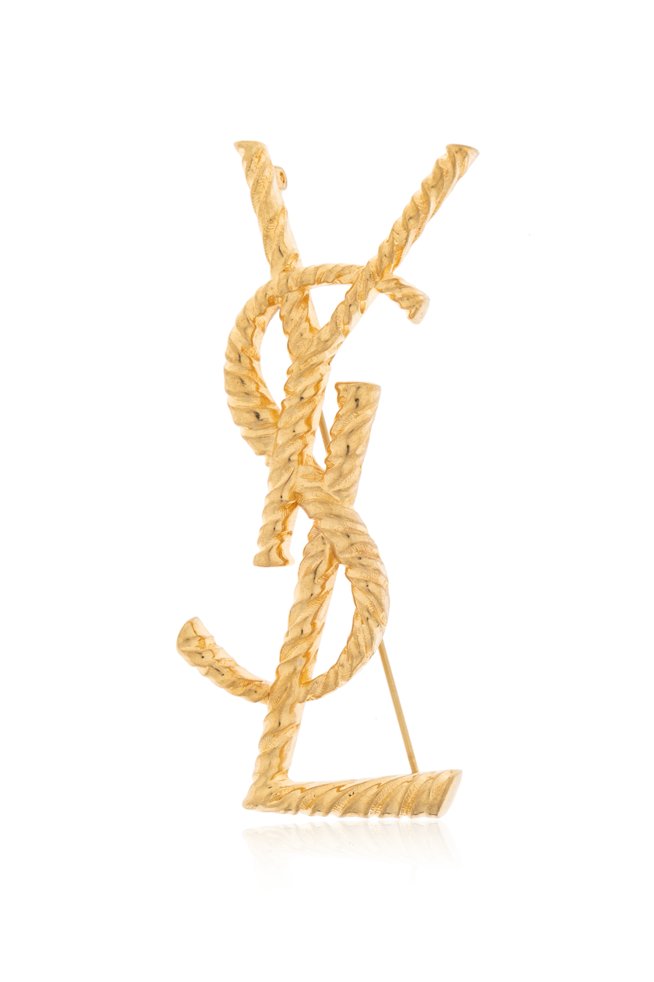 アクセサリーその他 Saint Laurent FW25 YSL BOOCH (840195Y1500 8060) Saint Laurent Brooch in the shape of logo | Women's Jewelery